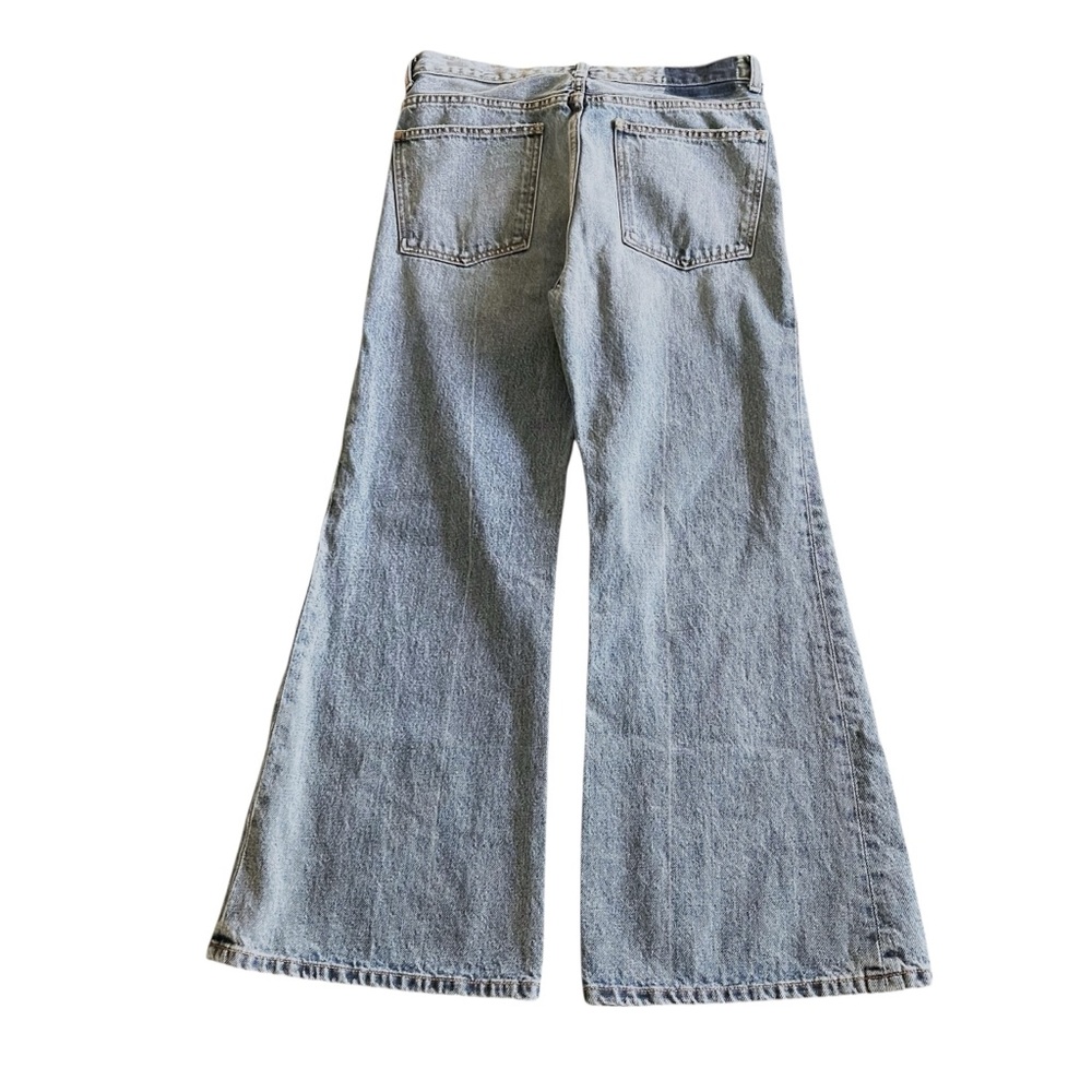 The GREAT. Faded Blue The Kick Bell Jeans Flare Denim Jeans (28x28) - Picture 6 of 15